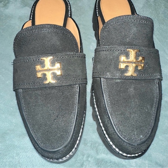Tory Burch Shoes - Tory Burch  Black Suede mule Loafers